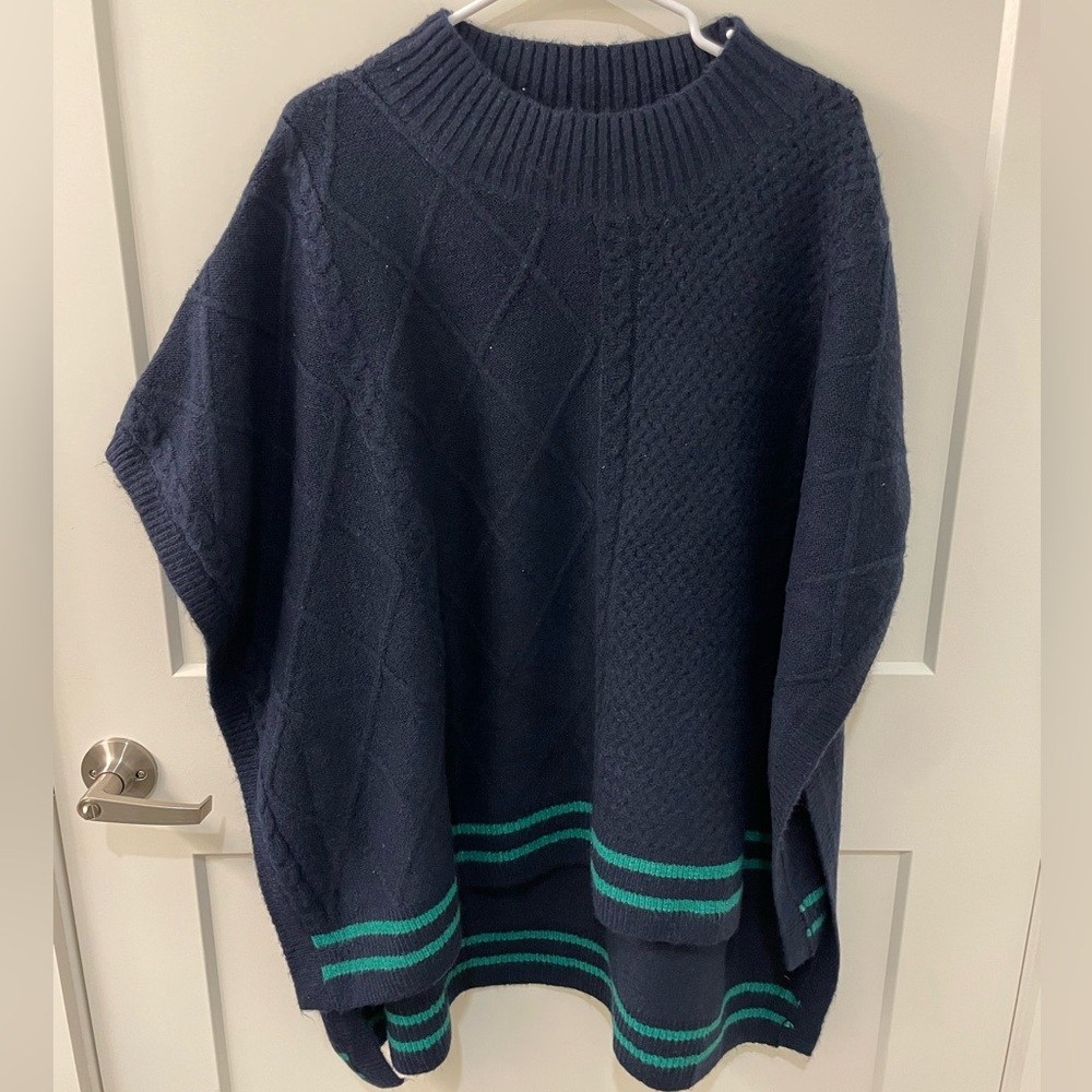Free people sweater knit poncho